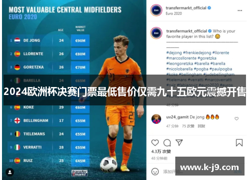 2024欧洲杯决赛门票最低售价仅需九十五欧元震撼开售